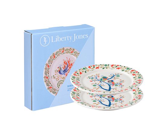 Набор тарелок Love Birds из коллекции Birds of Paradise в подарочной упаковке, d 18 см, 2 шт., Liberty Jones, фото 