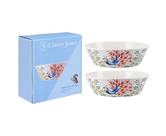 Набор салатников Fantail Bird из коллекции Birds of Paradise в подарочной упаковке, 900 мл, 2 шт., Liberty Jones, фото 