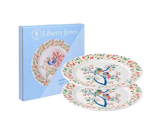 Набор тарелок Love Birds из коллекции Birds of Paradise в подарочной упаковке, d 28 см, 2 шт., Liberty Jones, фото 