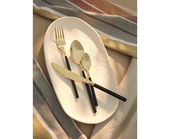 Набор столовых приборов Duality, золотистые, 16 пред., Liberty Jones, фото , изображение 3