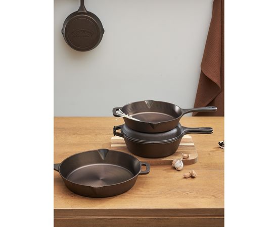 Набор сковород чугунных Brasen с масляной полировкой, d 25 см, 2 шт., Liberty Jones, фото , изображение 6