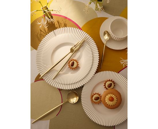Набор столовых приборов Globe, золотистые, 16 пред., Liberty Jones, фото , изображение 4