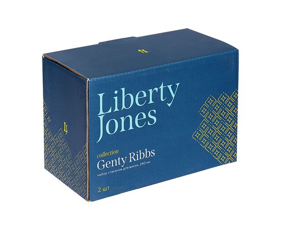 Набор стаканов для виски Genty Ribbs, 240 мл, 2 шт., Liberty Jones, фото , изображение 9