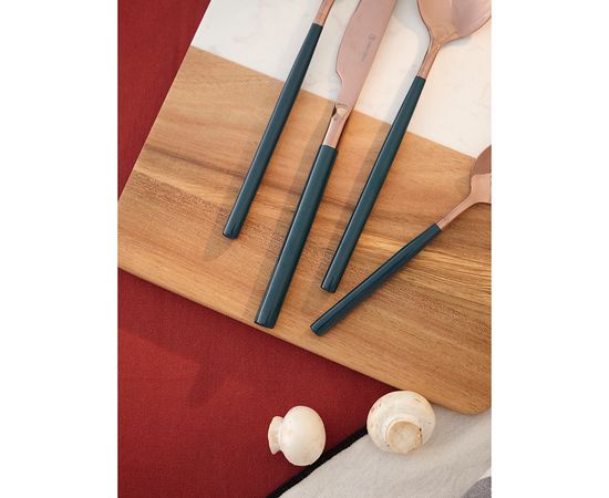 Набор столовых приборов Duality, розовое золото, 16 пред., Liberty Jones, фото , изображение 4