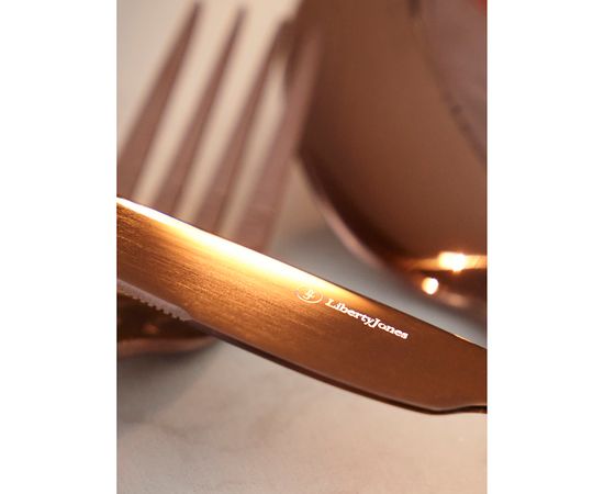 Набор столовых приборов Duality, розовое золото, 16 пред., Liberty Jones, фото , изображение 6