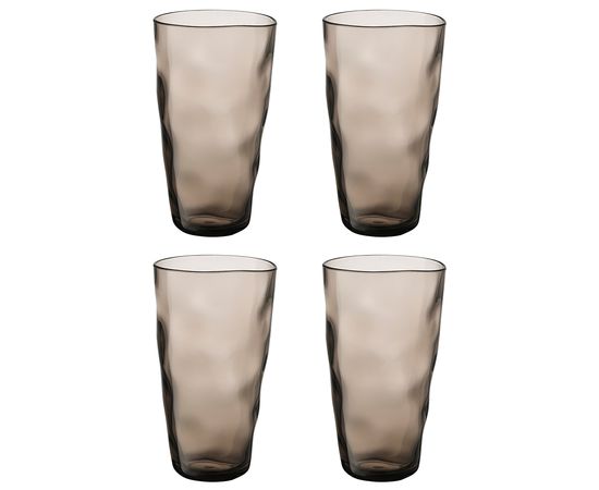 Набор стаканов Hollow, 550 мл, серо-коричневый, 4 шт., Liberty Jones, фото 
