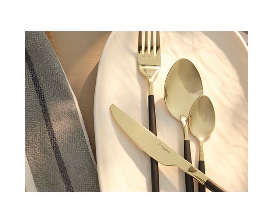 Набор столовых приборов Duality, золотистые, 16 пред., Liberty Jones, фото , изображение 5