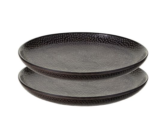 Набор обеденных тарелок Dots, d 26 см, черные, 2 шт., Liberty Jones, фото 