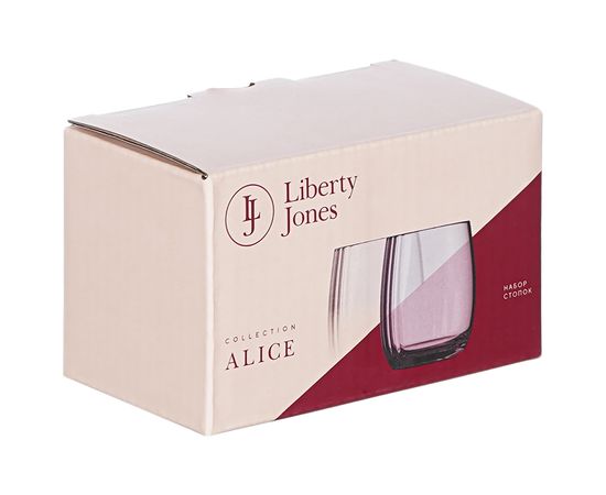 Набор стопок Alice в подарочной упаковке, 70 мл, золотистые, 2 шт., Liberty Jones, фото , изображение 5