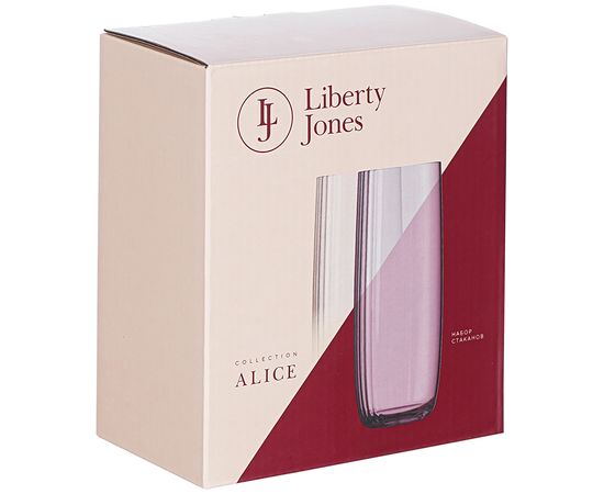 Набор стаканов Alice в подарочной упаковке, 370 мл, золотистые, 2 шт., Liberty Jones, фото , изображение 5
