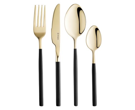 Набор столовых приборов Duality, золотистые, 16 пред., Liberty Jones, фото 