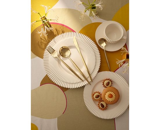 Набор столовых приборов Globe, золотистые, 16 пред., Liberty Jones, фото , изображение 2