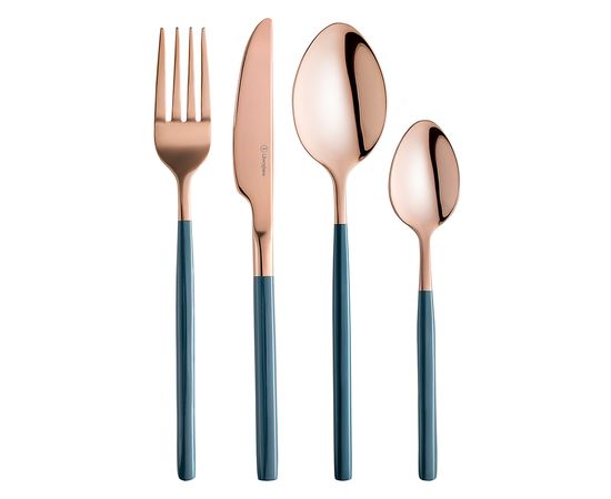 Набор столовых приборов Duality, розовое золото, 16 пред., Liberty Jones, фото 