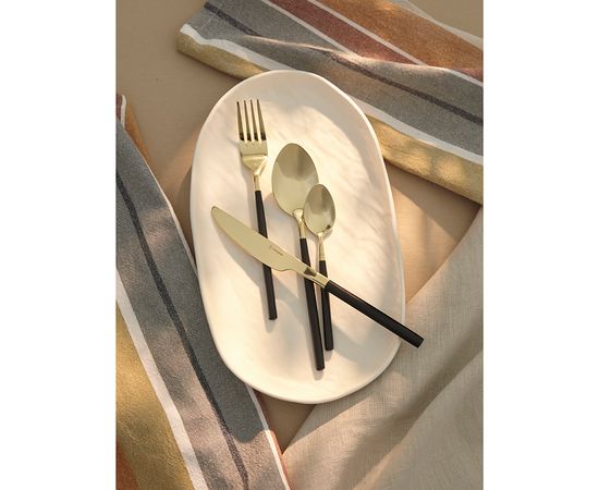 Набор столовых приборов Duality, золотистые, 16 пред., Liberty Jones, фото , изображение 2