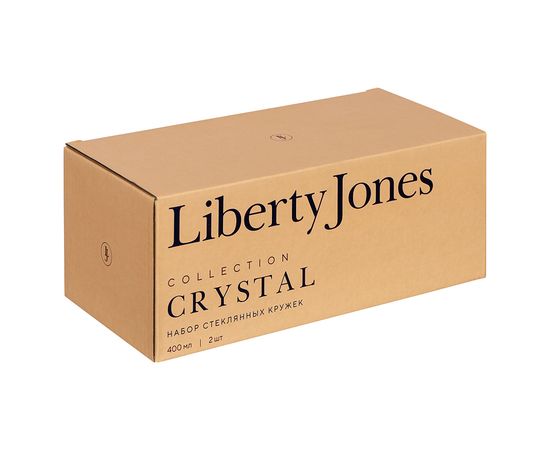 Набор стеклянных кружек Crystal, 2 шт., Liberty Jones, фото , изображение 4
