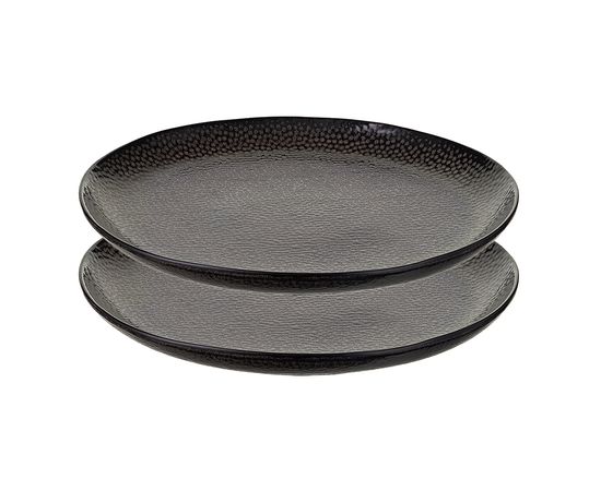 Набор тарелок Dots, d 21 см, черные, 2 шт., Liberty Jones, фото 