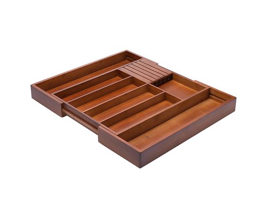 Органайзер для столовых приборов с держателем для ножей раздвижной Bambox, 32,5х43 см, Liberty Jones, фото 