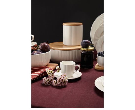 Салатник с крышкой из каучукового дерева Soft Ripples, Dual Glazing, d 22 см, Liberty Jones, фото , изображение 2