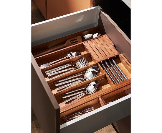 Органайзер для столовых приборов с держателем для ножей раздвижной Bambox, 32,5х43 см, Liberty Jones, фото , изображение 3