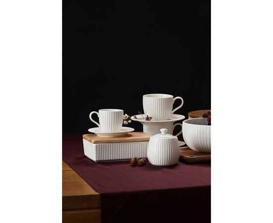 Набор чашек с блюдцами Soft Ripples, Dual Glazing, 125 мл, 2 шт., Liberty Jones, фото , изображение 2