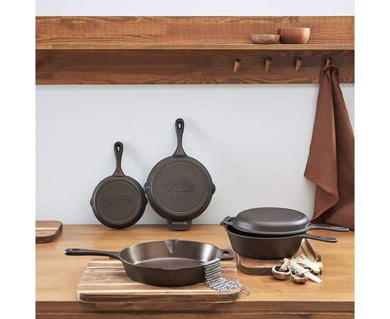 Сковорода чугунная Brasen с масляной полировкой, d 21 см, Liberty Jones, фото , изображение 2