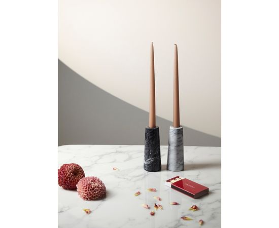 Подсвечник Marm, 15 см, черный мрамор, Liberty Jones, фото , изображение 3