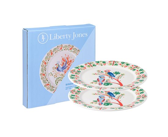 Набор тарелок Parrot из коллекции Birds of Paradise в подарочной упаковке, d 21 см, 2 шт., Liberty Jones, фото 