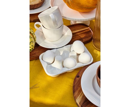 Подставка для яиц Simplicity, 18,6х12,4 см, белая, Liberty Jones, фото , изображение 4