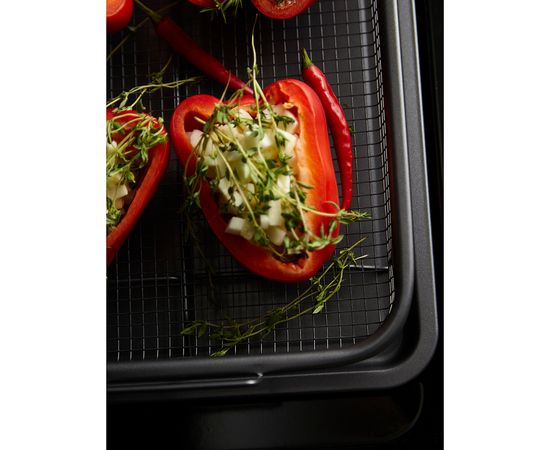 Противень для запекания с решеткой-гриль Roast Masters, 25х33 см, черный, Liberty Jones, фото , изображение 6