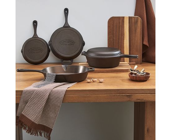 Сковорода чугунная Brasen с масляной полировкой, d 25 см, Liberty Jones, фото , изображение 6