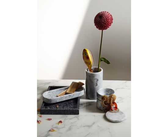 Органайзер для кухонных принадлежностей Marm, d 10х17 см, белый мрамор, Liberty Jones, фото , изображение 4