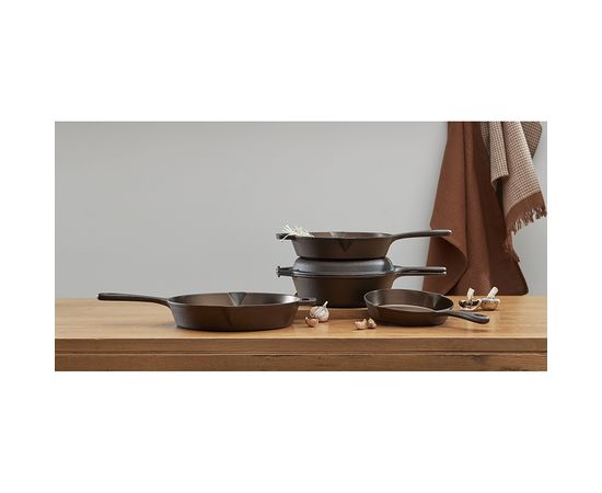 Сковорода чугунная Brasen с масляной полировкой, d 21 см, Liberty Jones, фото , изображение 3