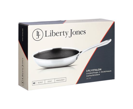 Сковорода 3Ply Etalon с лазерным напылением, d 26 см, Liberty Jones, фото , изображение 16