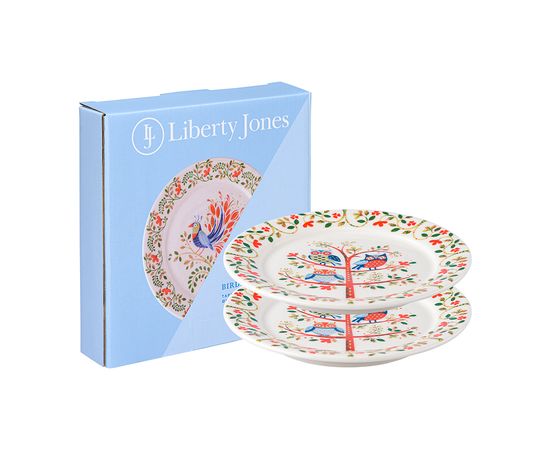 Набор тарелок Owl из коллекции Birds of Paradise в подарочной упаковке, d 18 см, 2 шт., Liberty Jones, фото 