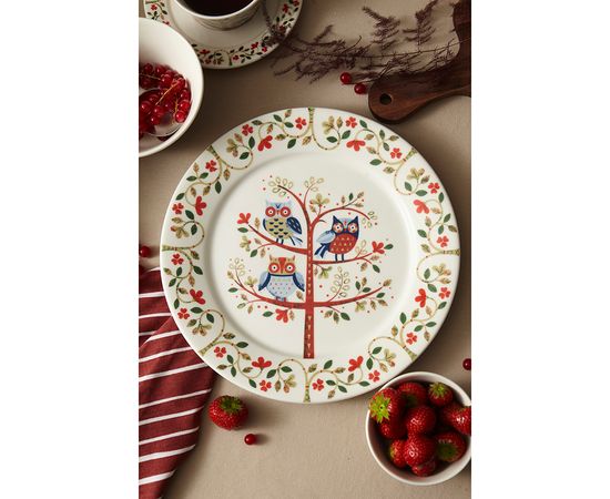 Набор тарелок Owl из коллекции Birds of Paradise в подарочной упаковке, d 21 см, 2 шт., Liberty Jones, фото , изображение 5
