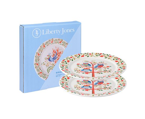 Набор тарелок Owl из коллекции Birds of Paradise в подарочной упаковке, d 21 см, 2 шт., Liberty Jones, фото 