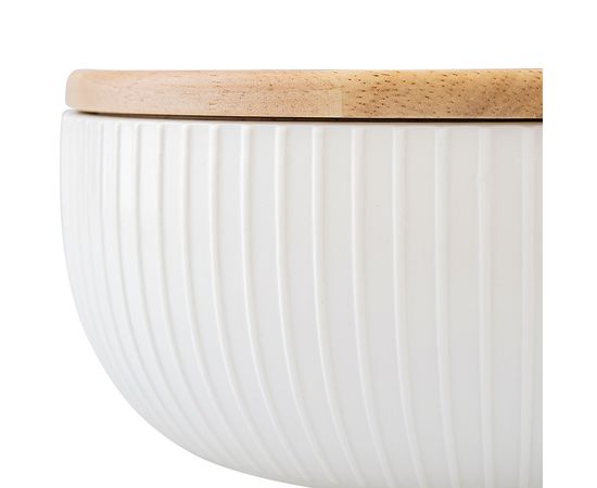 Салатник с крышкой из каучукового дерева Soft Ripples, Dual Glazing, d 22 см, Liberty Jones, фото , изображение 4