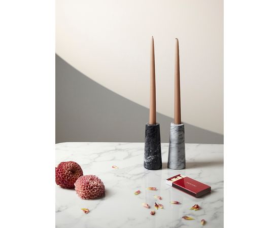 Подсвечник Marm, 15 см, белый мрамор, Liberty Jones, фото , изображение 3