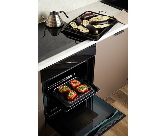 Противень для запекания с решеткой-гриль Roast Masters, 25х33 см, черный, Liberty Jones, фото , изображение 2