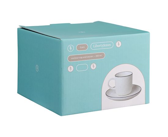 Набор чайных пар Contour, 250 мл, 2 шт., Liberty Jones, фото , изображение 10