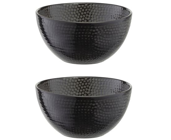 Набор чаш Dots, 800 мл, черные, 2 шт., Liberty Jones, фото 