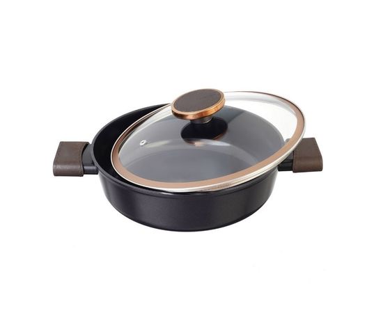 Жаровня со стеклянной крышкой для индукционных плит Noblesse 2,7 л, 24 см, Neoflam, фото , изображение 2