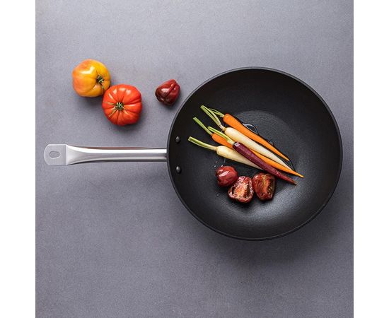 Сковорода Вок Chef Line 30*7,5 см, облегченный чугун с антипригарным покрытием, P.L. Proff Cuisine, фото , изображение 2