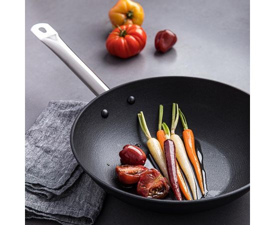 Сковорода Вок Chef Line 30*7,5 см, облегченный чугун с антипригарным покрытием, P.L. Proff Cuisine, фото 