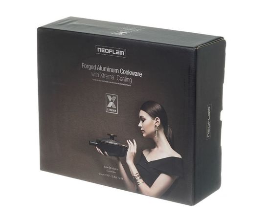 Жаровня со стеклянной крышкой для индукционных плит Noblesse 2,7 л, 24 см, Neoflam, фото , изображение 4