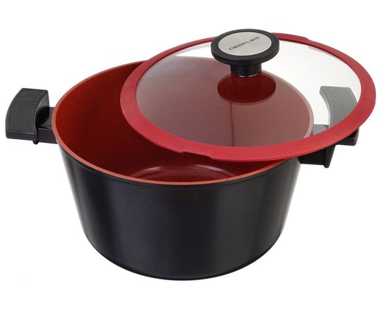 Кастрюля со стеклянной крышкой для индукционных плит De Chef 4,8 л, 24 см,  Neoflam, фото , изображение 2