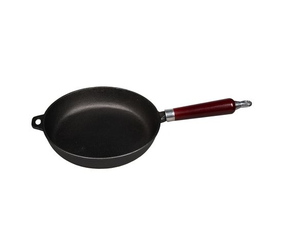 Сковорода чугунная с деревянной ручкой 28см, P.L. Proff Cuisine, фото 