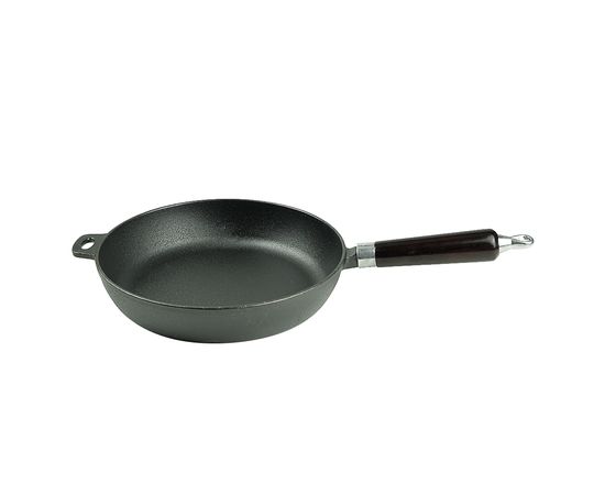 Сковорода чугунная с деревянной ручкой d=26 cм, P.L. Proff Cuisine, фото 