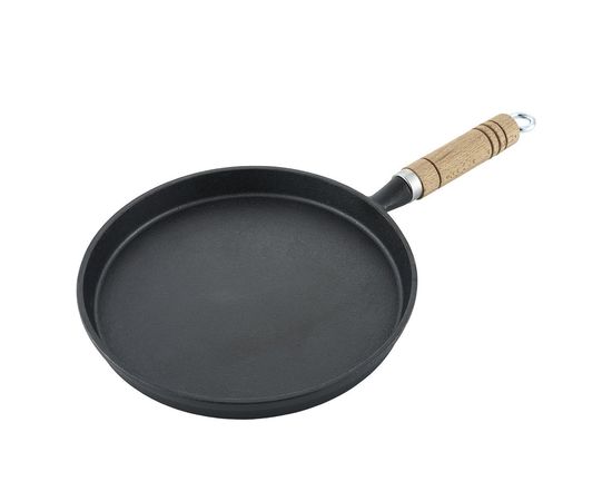 Сковорода блинная чугунная с деревянной ручкой 20 cм, P.L. Proff Cuisine, фото 