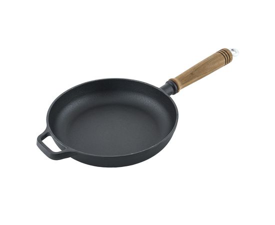 Сковорода чугунная с деревянной ручкой d 22.5 cм, P.L. Proff Cuisine, фото 